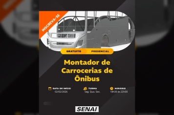 Inscrições Abertas – Curso de Montador de Carroceria de Ônibus