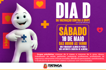 DIA D DE VACINAÇÃO CONTRA A GRIPE!