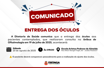 ENTREGA DOS ÓCULOS 