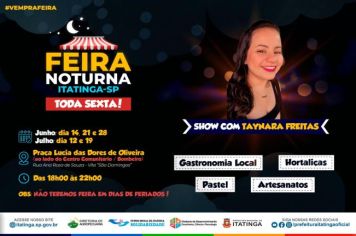 HOJE É DIA DE FEIRA NOTURNA! 