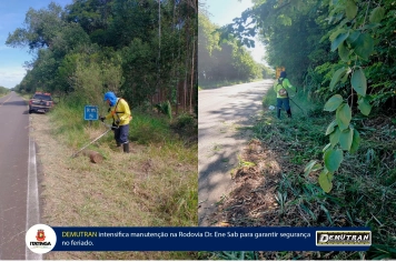 DEMUTRAN intensifica manutenção na Rodovia Dr. Ene Sab para garantir segurança no feriado