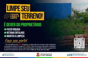 ATENÇÃO PROPRIETÁRIOS DE TERRENOS!