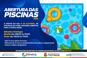 Abertura das Piscinas do CIEEL 