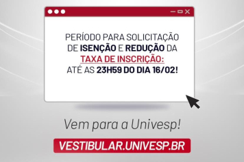 Vestibular Univesp 2025 – Isenção e Redução da Taxa de Inscrição