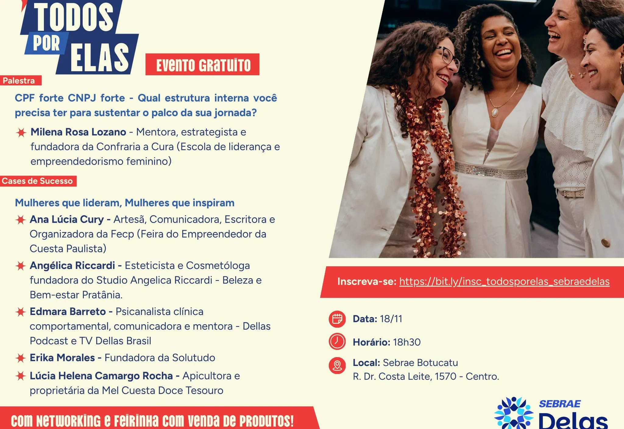 TODOS POR ELAS — Evento em homenagem ao Empreendedorismo Feminino