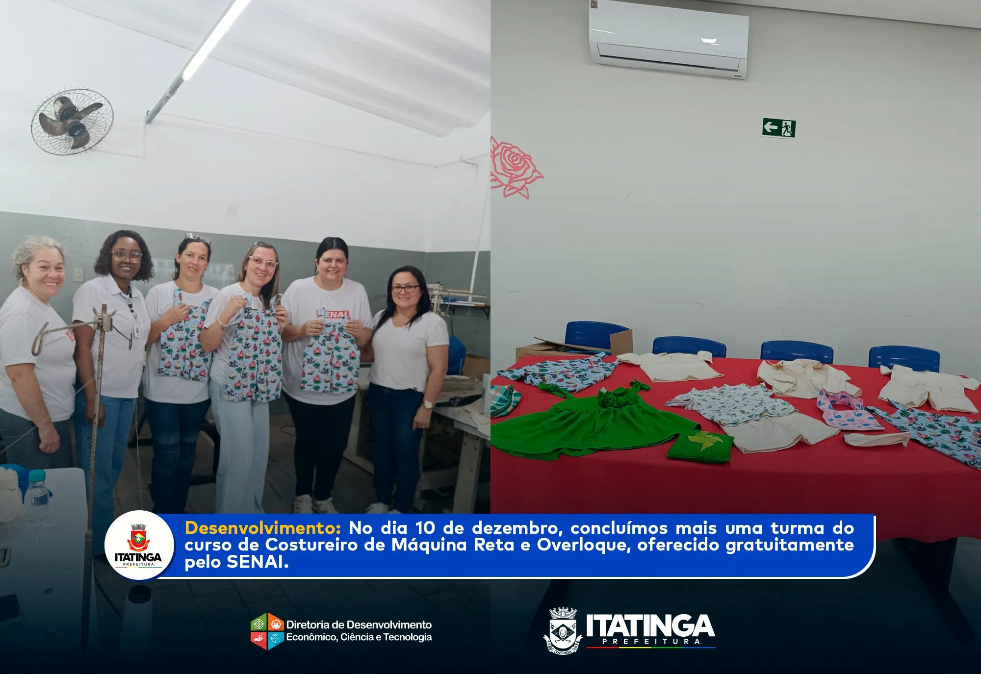 Encerramento do Curso de Costureiro de Máquina Reta e Overloque – SENAI