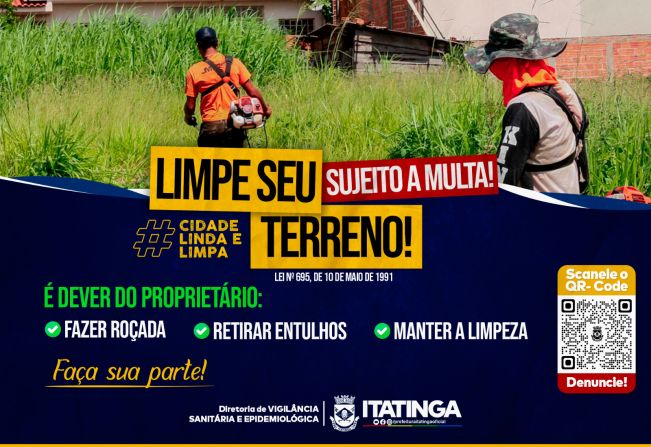 ???? Atenção, proprietários de terrenos! ????
