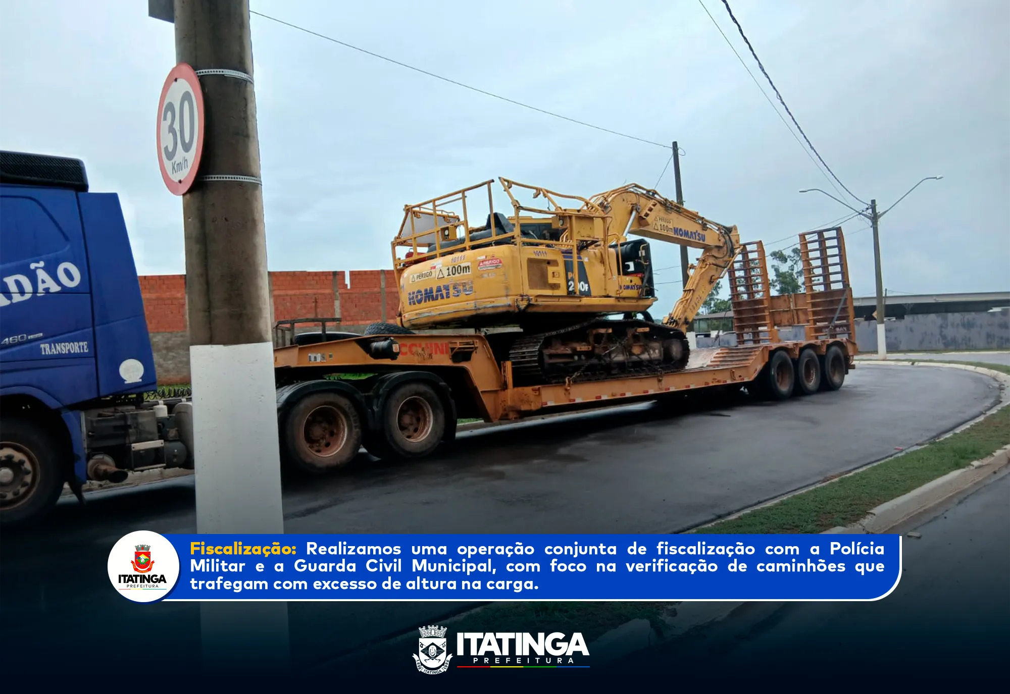 Operação conjunta reforça fiscalização de caminhões em Itatinga