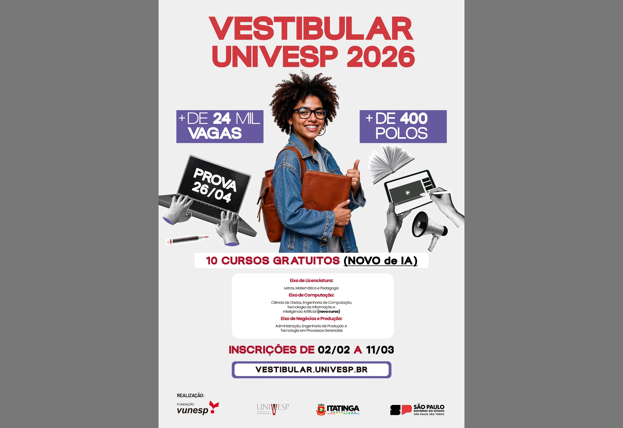 VESTIBULAR UNIVESP 2026 – INSCRIÇÕES ABERTAS