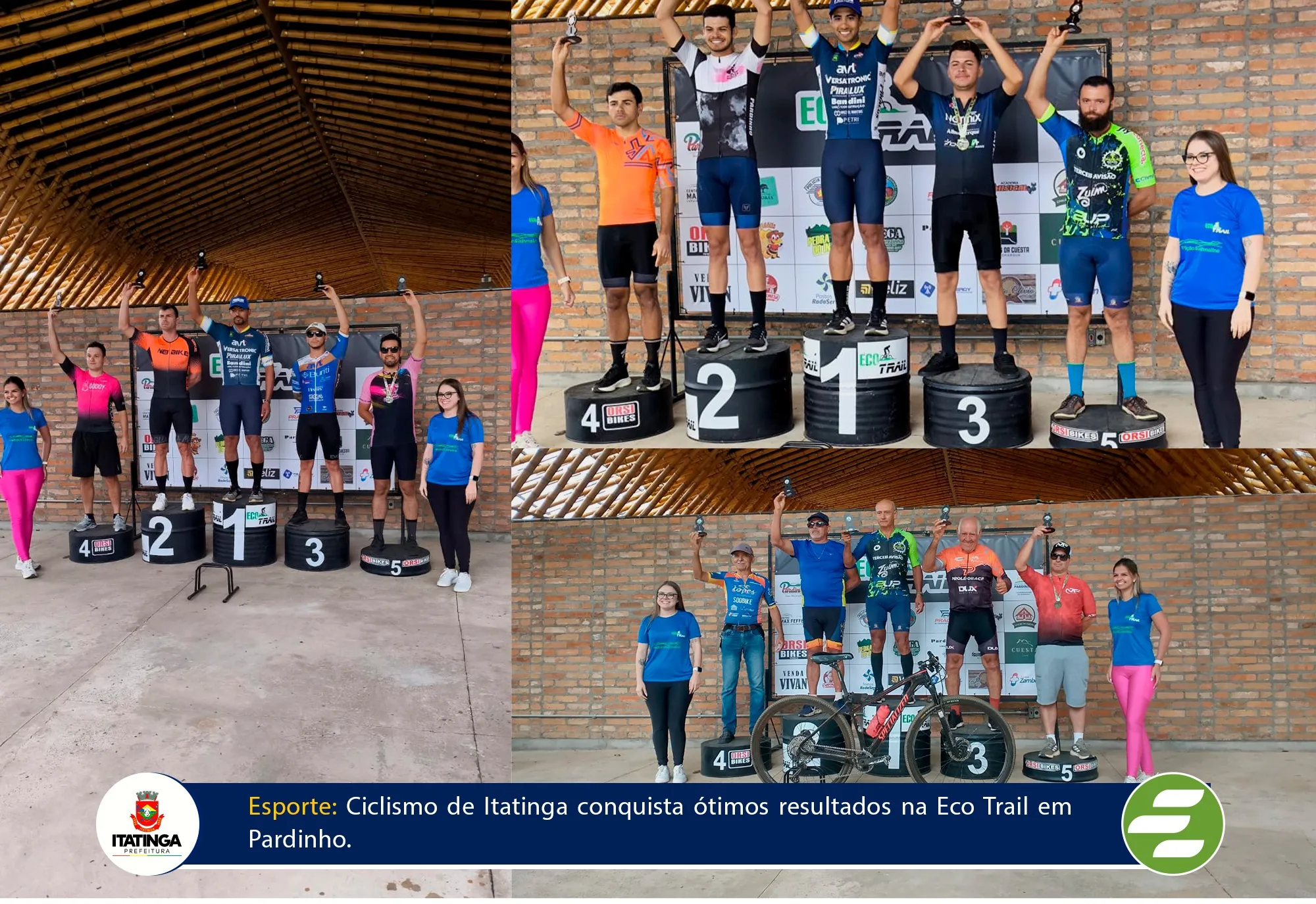 Ciclismo de Itatinga conquista ótimos resultados na Eco Trail em Pardinho