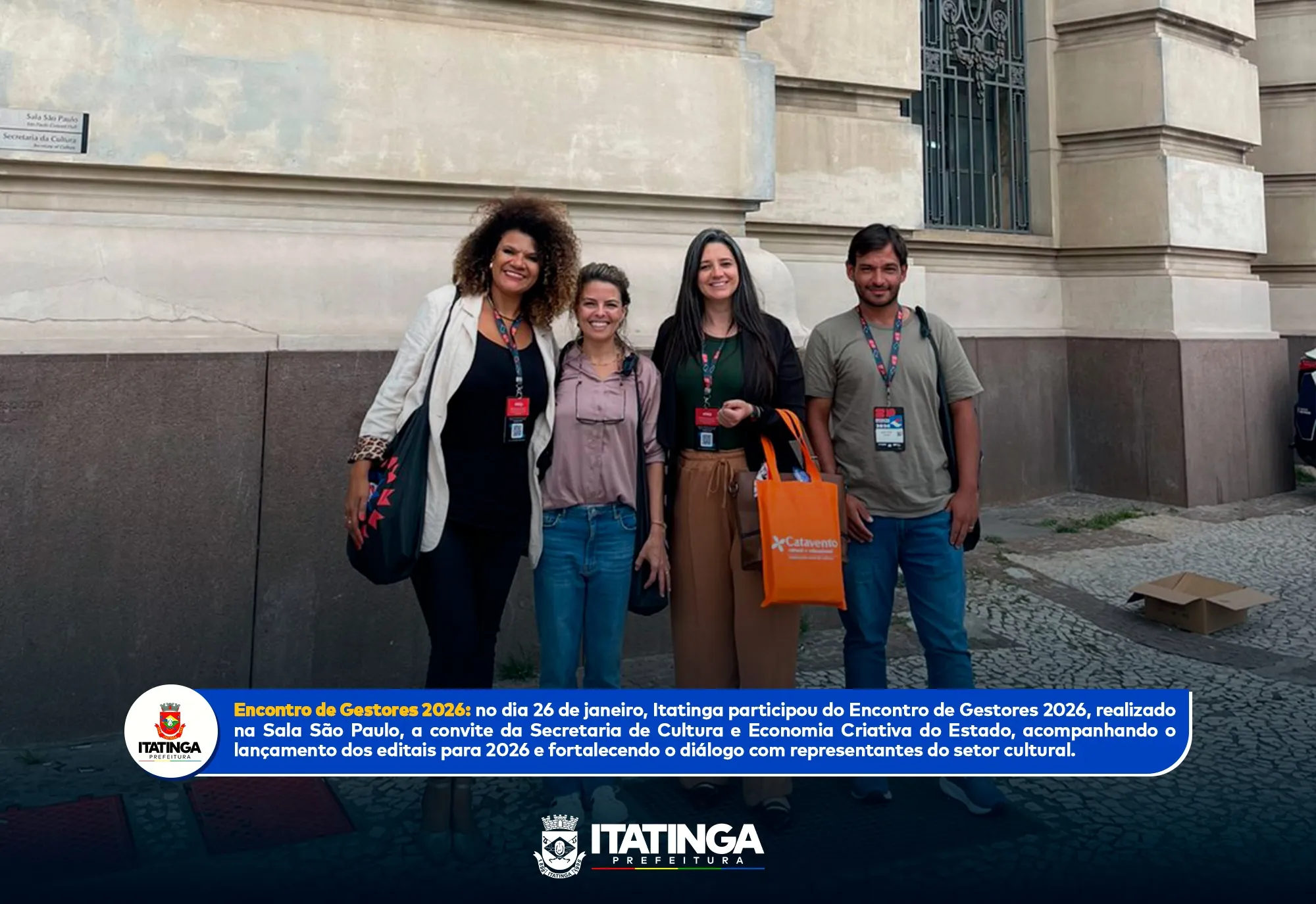 Itatinga marca presença no Encontro de Gestores 2026, na Sala São Paulo